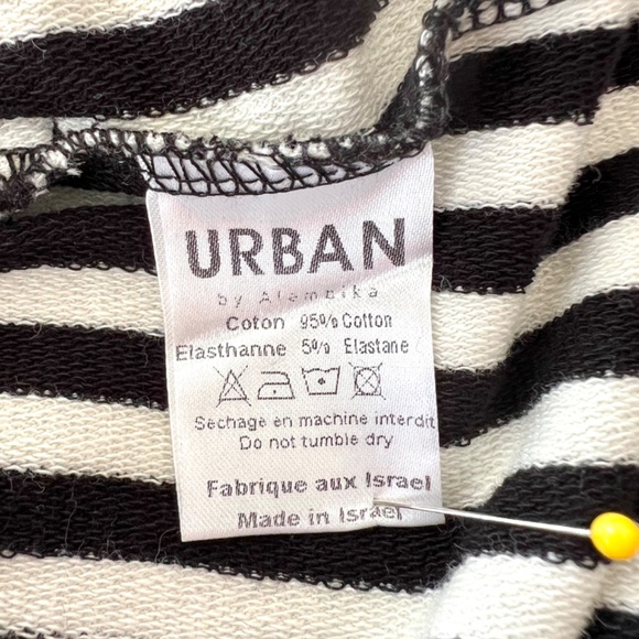 ALEMBIKA URBAN Black Striped Cotton Knit Balloon Pants - 1 (U.S. 6-8) - Picture 6 of 10